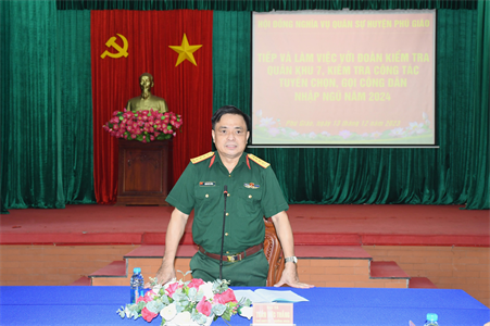 Quân khu 7 kiểm tra công tác tuyển quân tại huyện Phú Giáo tỉnh Bình Dương