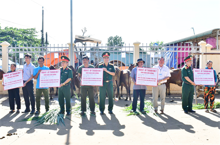 Đoàn KT-QP 778 bàn giao con giống vật tư, thức ăn chăn nuôi cho 115 hộ dân đồng bào dân tộc thiểu số