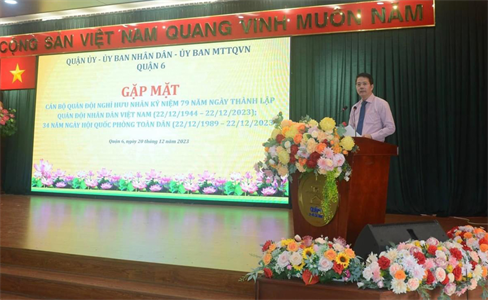 Quận 6 gặp mặt cán bộ Quân đội nghỉ hưu