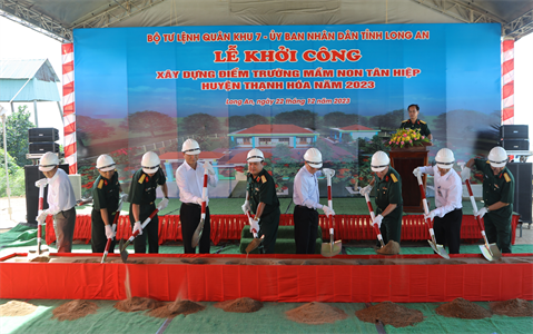 ​Khởi công xây dựng Điểm trường mầm non tại Điểm dân cư biên giới tỉnh Long An