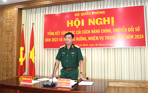Bộ Quốc phòng tổng kết công tác cải cách hành chính, chuyển đổi số năm 2023