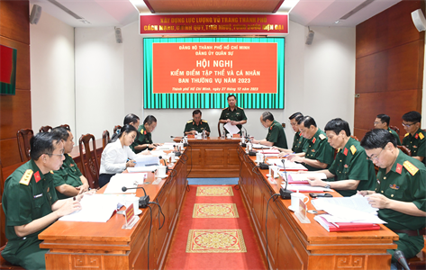 Hội nghị kiểm điểm tập thể, cá nhân Ban Thường vụ Đảng ủy Quân sự TPHCM năm 2023