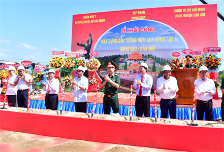 Khởi công Đền tưởng niệm Anh hùng liệt sĩ chiến khu Rừng Sác, huyện Cần Giờ