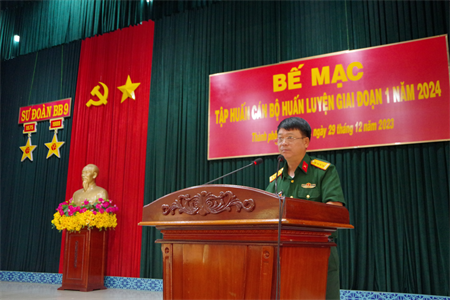 Sư đoàn 9 bế mạc tập huấn cán bộ huấn luyện giai đoạn 1 năm 2024