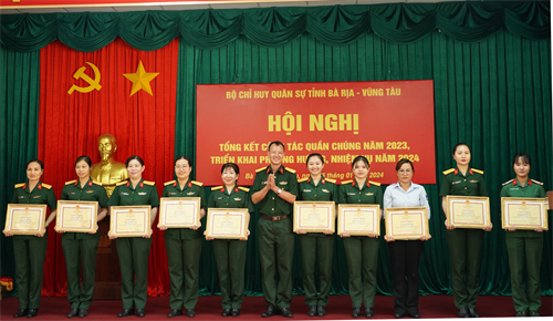 Bộ CHQS tỉnh Bà Rịa - Vũng Tàu tổng kết công tác quần chúng năm 2023