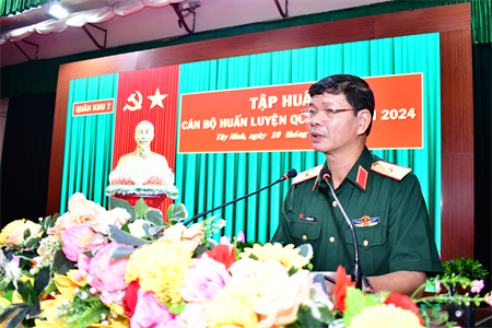 Quân khu 7 khai mạc tập huấn cán bộ huấn luyện quân sự năm 2024