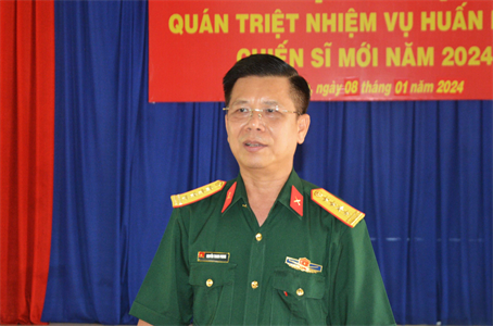 Bộ CHQS tỉnh Tây Ninh quán triệt nhiệm vụ huấn luyện chiến sĩ mới năm 2024