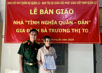 Quận 12 bàn giao nhà tình nghĩa quân dân