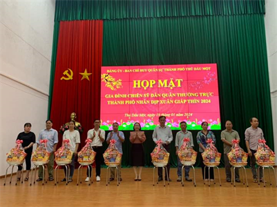 TP.Thủ Dầu Một: Họp mặt gia đình chiến sĩ dân quân thường trực xuân Giáp Thìn 2024