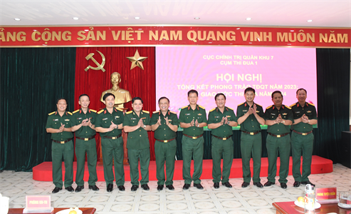 Cụm thi đua 1, Cục Chính trị Quân khu ký kết giao ước thi đua năm 2024