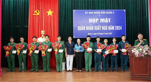 Quận 3 đón và giới thiệu việc làm cho bộ đội xuất ngũ