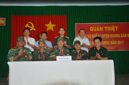 Bộ chỉ huy quân sự tỉnh Tây Ninh động viên huấn luyện cán bộ khung dự bị năm 2017