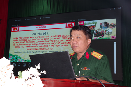 Sư đoàn 5 tập huấn công tác giáo dục chính trị năm 2024