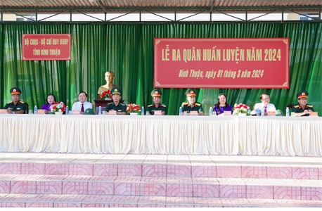 Lực lượng vũ trang tỉnh Bình Thuận ra quân huấn luyện năm 2024