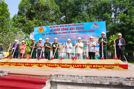 Bộ CHQS tỉnh Bình Dương khởi công xây dựng Nhà truyền thống LLVT tỉnh