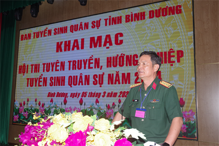 Bộ CHQS tỉnh Bình Dương: Hội thi tuyên truyền, hướng nghiệp tuyển sinh quân sự năm 2024