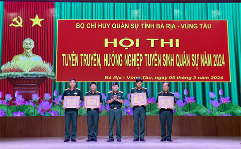 Bộ CHQS tỉnh Bà Rịa - Vũng Tàu tổ chức Hội thi tuyên truyền, hướng nghiệp tuyển sinh quân sự năm 2024
