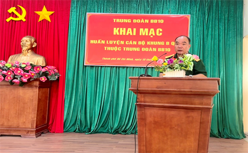 Trung đoàn 10 khai mạc huấn luyện quân nhân dự bị
