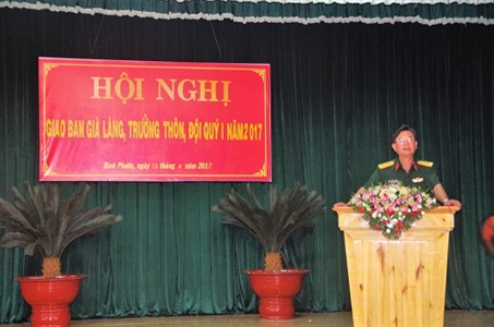 Đoàn Kinh tế - Quốc phòng 778: Giao ban Già làng, trưởng thôn và cấp ủy chính quyền vùng dự án quý I/2017