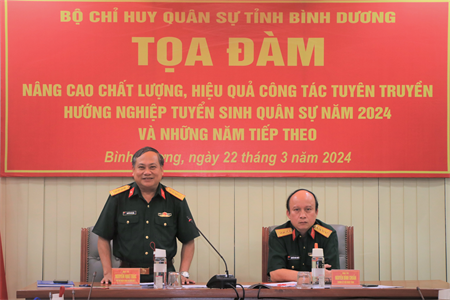Bộ CHQS tỉnh Bình Dương nâng cao công tác tuyển sinh quân sự