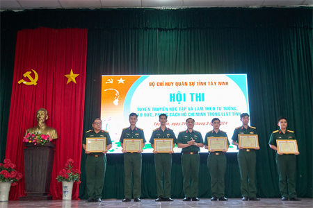 Bộ CHQS tỉnh Tây Ninh: Hội thi tuyên truyền học tập và làm theo tư tưởng, đạo đức, phong cách Hồ Chí Minh