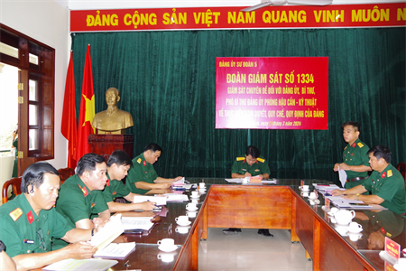 Đảng ủy Sư đoàn 5 giám sát chuyên đề đối với Đảng ủy Phòng Hậu cần - Kỹ thuật