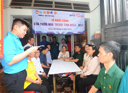 Quận Bình Thạnh khởi công sửa chữa nhà "Nghĩa tình quân - dân" năm 2024