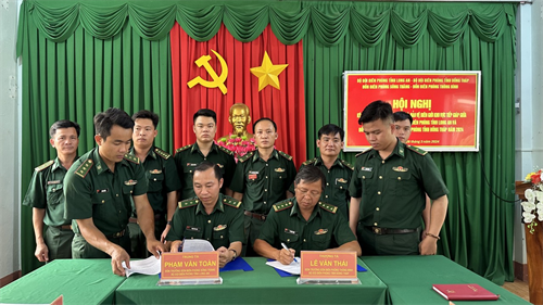 Đồn Biên phòng Sông Trăng ký kết hiệp đồng trong quản lý, bảo vệ biên giới khu vực tiếp giáp