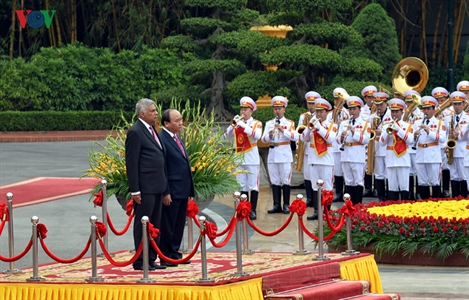 Hình ảnh lễ đón Thủ tướng Sri Lanka thăm chính thức Việt Nam