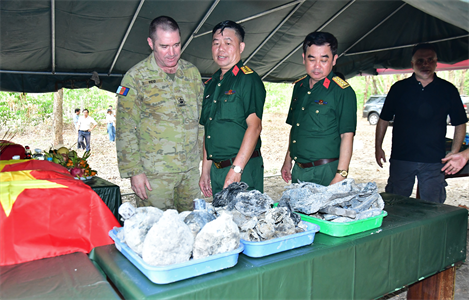 12 hài cốt liệt sĩ được tìm thấy tại ấp Chòi Dúng, xã Bình Mỹ, huyện Bắc Tân Uyên, tỉnh Bình Dương