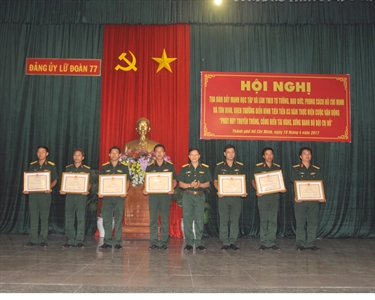 Lữ đoàn 77 Sơ kết Cuộc vận động “Phát huy truyền thống, cống hiến tài năng, xứng danh Bộ đội Cụ Hồ”