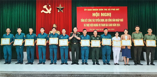 Thị xã Phú Mỹ tổng kết công tác tuyển chọn và gọi công dân nhập ngũ năm 2024