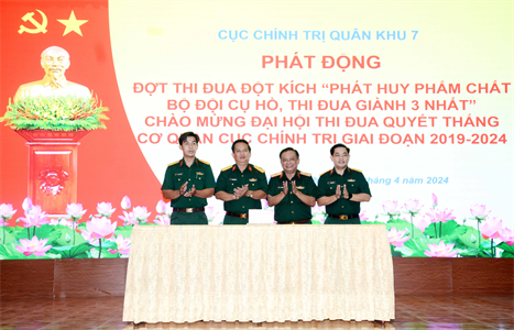 Phát động thi đua đột kích chào mừng Đại hội Thi đua Quyết thắng Cục Chính trị Quân khu giai đoạn 2019 - 2024