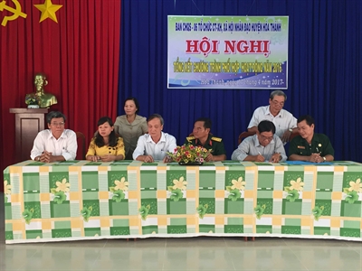 Ban CHQS - 6 tổ chức chính trị - xã hội, xã hội nhân đạo huyện Hòa Thành (Tây Ninh): Tổng kết chương trình phối hợp hoạt động