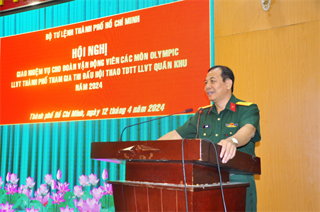 Bộ Tư lệnh Thành phố giao nhiệm vụ đội tuyển các môn Olympic tham gia Hội thao thể dục thể thao Quân khu năm 2024