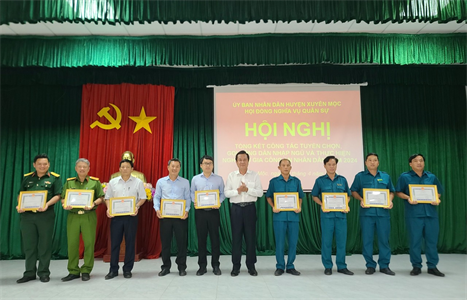 Hội đồng Nghĩa vụ Quân sự huyện Xuyên Mộc tổng kết công tác tuyển quân năm 2024