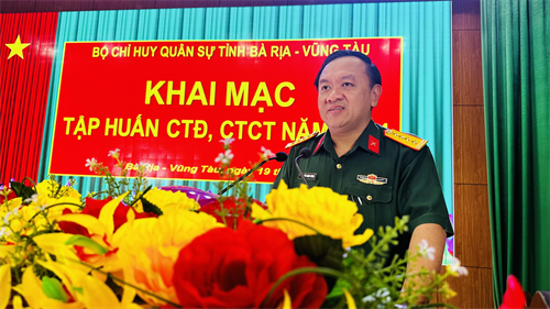 Bộ CHQS tỉnh Bà Rịa - Vũng Tàu tập huấn công tác Đảng, công tác chính trị năm 2024