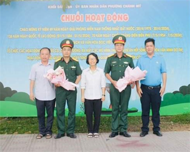 Ban CHQS thành phố Thủ Dầu Một, tỉnh Bình Dương phối hợp làm công tác dân vận