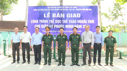 Bàn giao công trình thể dục thể thao ngoài trời cho Giáo xứ Phước Minh