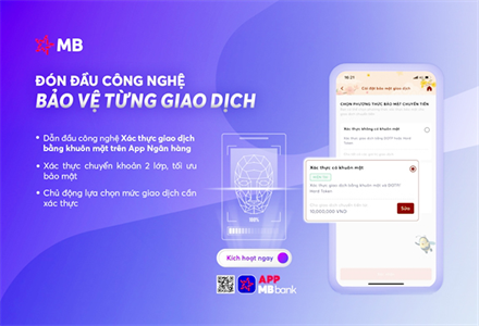 App MBBank: Xác thực khuôn mặt, an tâm chuyển tiền