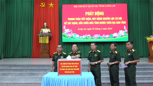 Phát động phong trào tiết kiệm, huy động nguồn lực xã hội để xây dựng, sửa chữa nhà tình nghĩa trên địa bàn tỉnh Long An