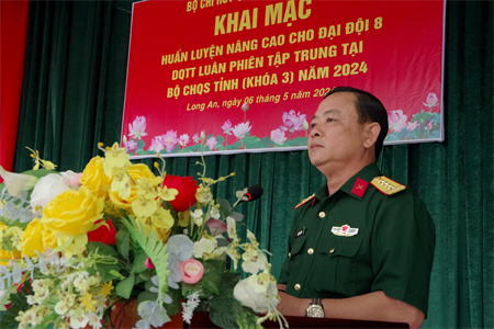 Bộ CHQS tỉnh Long An khai mạc huấn luyện nâng cao Đại đội dân quân thường trực