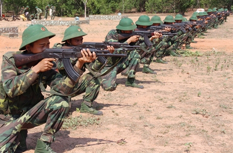 Thao trường đổ mồ hôi