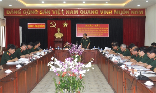 Tổng cục Chính trị Quân đội nhân dân Việt Nam khảo sát, lấy ý kiến sửa đổi, quy định chức năng, nhiệm vụ của các loại hình Tổ chức cơ sở Đảng, điều lệ công tác Đảng, công tác Chính trị các cấp trong Quân đội nhân dân Việt Nam