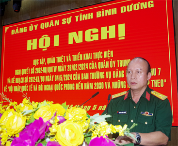Đảng ủy Quân sự tỉnh Bình Dương học tập, quán triệt nghị quyết, kế hoạch của Quân ủy Trung ương và Ban Thường vụ Đảng ủy Quân khu
