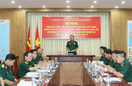 Tiếp tục bảo đảm chế độ, chính sách cho lực lượng tìm kiếm, quy tập hài cốt liệt sĩ