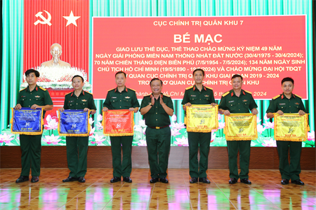 Bế mạc giao lưu thể dục thể thao chào mừng Đại hội Thi đua Quyết thắng Cục Chính trị Quân khu