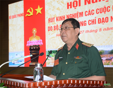 Rút kinh nghiệm các cuộc diễn tập do Bộ Quốc phòng chỉ đạo năm 2023