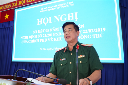 Huyện Củ Chi sơ kết 5 năm thực hiện Nghị định số 21 của Chính phủ về khu vực phòng thủ