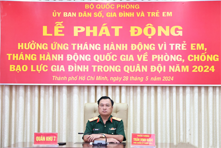 Phát động Tháng hành động vì trẻ em và phòng, chống bạo lực gia đình trong Quân đội năm 2024